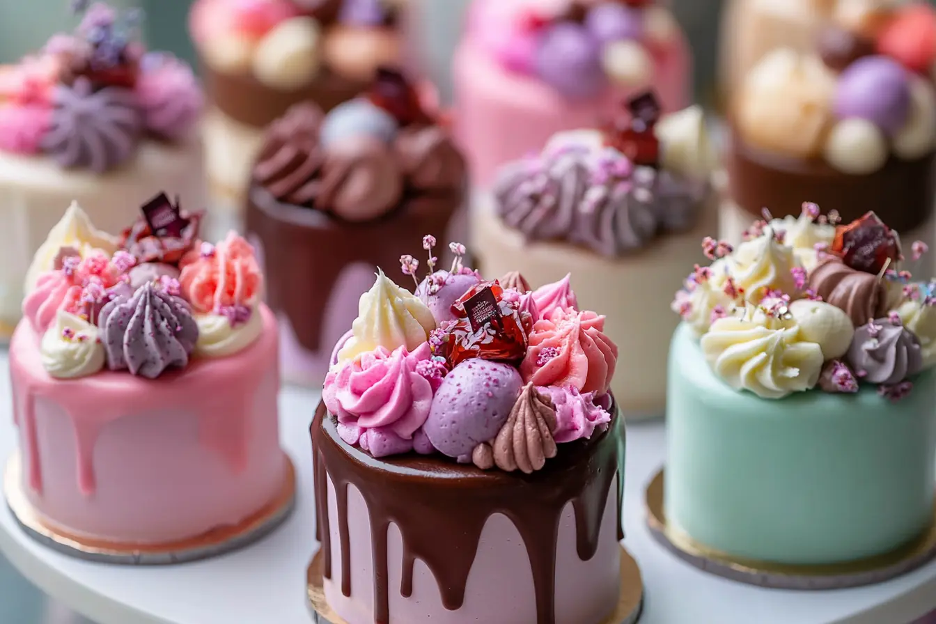 Best mini cake recipes with colorful frosting